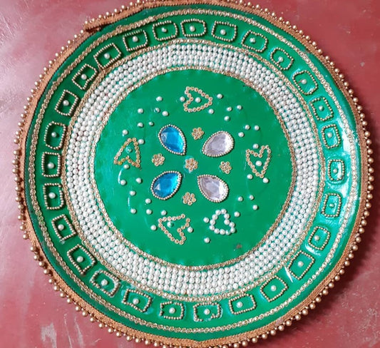 Green Puja Thali