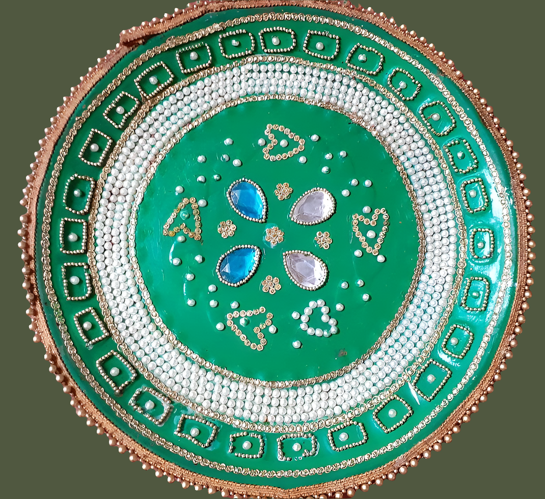 Green Puja Thali